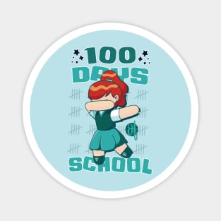 100 days of school featuring a dabbing Football #2 Magnet